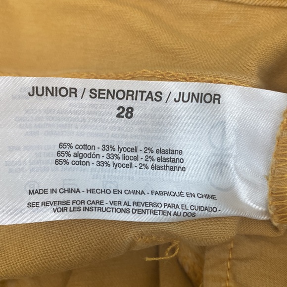 Ella Moss Distressed High Rise Skinny Ankle Size 28 in Mustard/Yellow/Citrus - Picture 12 of 12